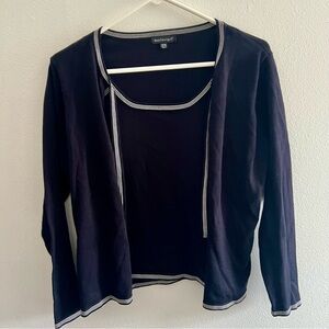 Bydesign, navy blue sweater and top combo, women’s size M